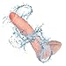 Hyper Realistic Ultra Soft Silicone Dildo Lifelike Vein Superior Penis Dual Layer Liquid Silicone Bendable Penis with Suction Cup Adult Sex Massage Masturbation Toys for Women 7.3 inch (Natural Flesh)