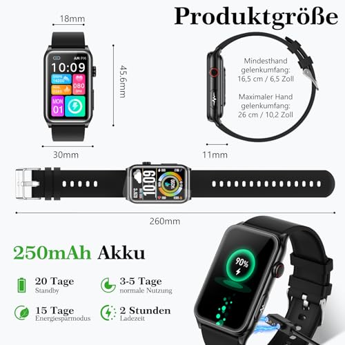 Marsyu 2026 Smartwatch Men Women ECG/Blood Pressure/BMI/HRV/Uric Acid, 1.57 Inch Health Watch with Phone Function 24H Blood Pressure Measurement Heart Rate Monitor Watch SpO2, Sleep Monitor Fitness