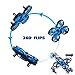Hobbylane Mini Drone for Kids, Headless Mode Nano Drone 2.4Ghz 6-Axis Gyro with 3D Flips and LED Lights RC Quadcopter, Small Pocket Drone Gifts for Adults & Beginners (Blue)