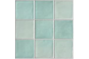 Commomy 10 Pcs Matte 3D Peel and Stick Tile —11.8"x11.8" Ultralight PVC Square Peel and Stick Backsplash for Kitchen Stick on Tile for Bathroom,Living Room,Bedroom,RV