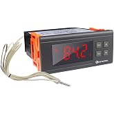 KETOTEK KT8230 Digital Temperature Controller Thermostat Regulator | 120VAC 30A, Fahrenheit -22~572℉, Heating Cooling, For Incubator Brooder Refrigerator Fermenter Greenhouse Reptile