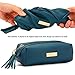 Makeup Bag YM&COCO Cosmetic Bag Beauty for Purse Leather Mini Makeup Train Case Pouch Organizer with Tassel Heavy Duty Zips for Lipstick, Brushes, Mascara Basic Cosmetics - 4 Colors for Choice