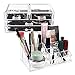HOMFA Clear Acrylic Cosmetic Organizer Makeup Holder Display Jewelry Storage Case 4 Drawer for Lipstick Liner Brush Holder