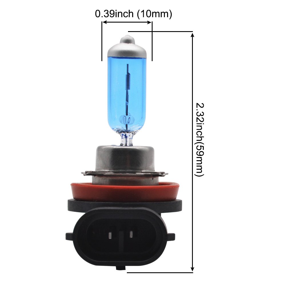 LncBoc H11 Halogen Headlight Headlamp 55W Vehicle Super Bright Replacement for Car Auto 4300K Warm White H11 Pack of 2