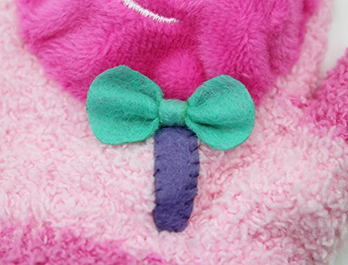 Toddlers Baby Girl Boys Cute Cartoon Warm Sound Gloves Mittens with String for 0-12 Months (Lillipop Pink)