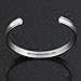 Zuo Bao Handstamped Inspirational Message Hair Tie Bracelet Stainless Steel Grooved Cuff Bangle for Women (My Story-S)