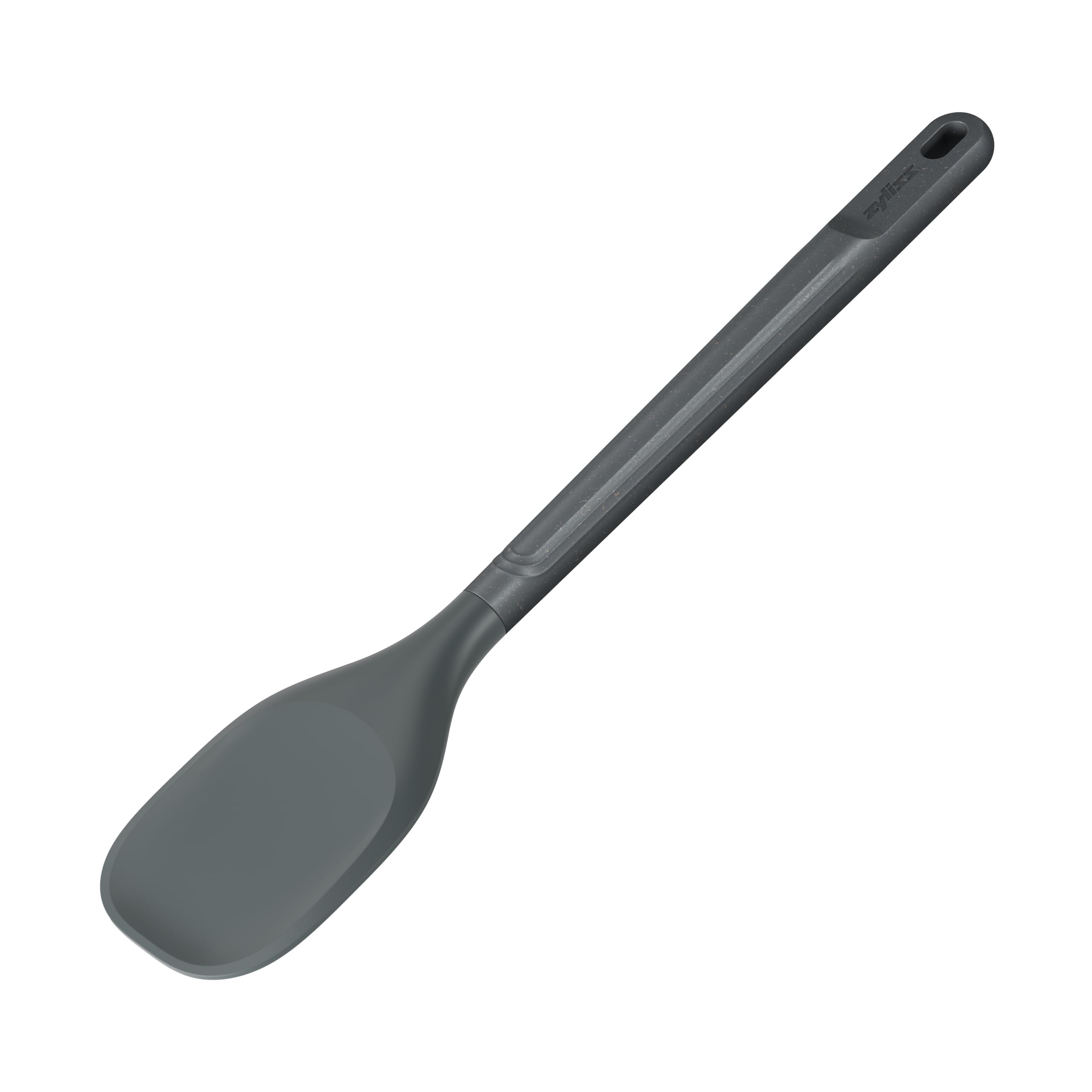 Zyliss Large Spoontula, Sustainable Wheat Straw/Silicone, Cooking Spoon Spatula Combi, Heat Resistant Silicone Head, Kitchen Utensil Grey, 31cm x 6cm, Dishwasher Safe
