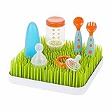 WINCAN Baby Separable Lawn Countertop Bottle Drying Racks Green Grass Baby Bottle Mat Easy Clean Modern Design Keeps Molds and Mildews Holds Anything (Square)
