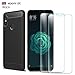 MYLB Xiaomi Mi 6X case/Xiaomi Mi A2 case,with Xiaomi Mi 6X /Xiaomi Mi A2 Screen Protector. (3 in 1)[Scratch Resistant Anti-Fall] Fashion Soft TPU Shockproof Case (Black)