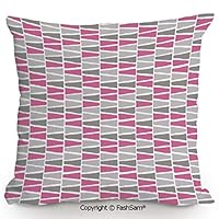 FashSam Throw Pillow Covers Soft Colored Abstract Shapes Hand Drawn Vintage Inspired Grunge Pattern for Couch Sofa Home Decor(24" Wx24 L)
