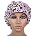 kilofly 4pc Women's Adjustable Scrub Cap Sweatband Bouffant Hats Value Set