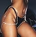 Sexy beach bikini diamond waist chain body chain