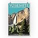 Lantern Press Yosemite National Park, California, Yosemite Falls (9x12 Art Print, Wall Decor Travel Poster)