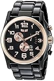 Vestal Men's DEV010 De Novo Black/Rose Gold Watch
