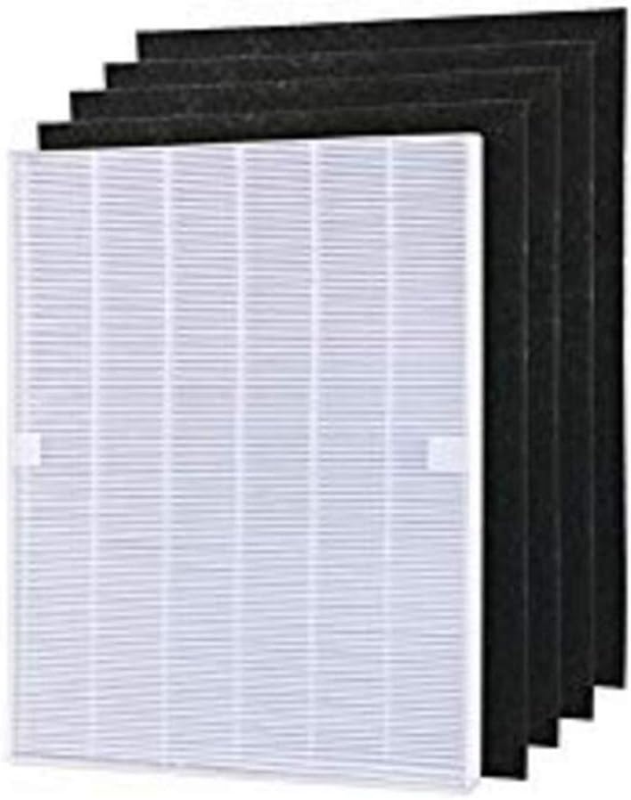 WuYan 4pcs Air Purifier Parts Carbon pre-filters and 1pcs Main HEPA filter for Winix 115115 5300 5500 6300