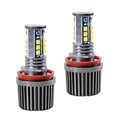 120W White H8 CREE LED Halo Ring Light Bulb Kit For BMW E90 E92 E93 Sedan Coupe M3 Convertible