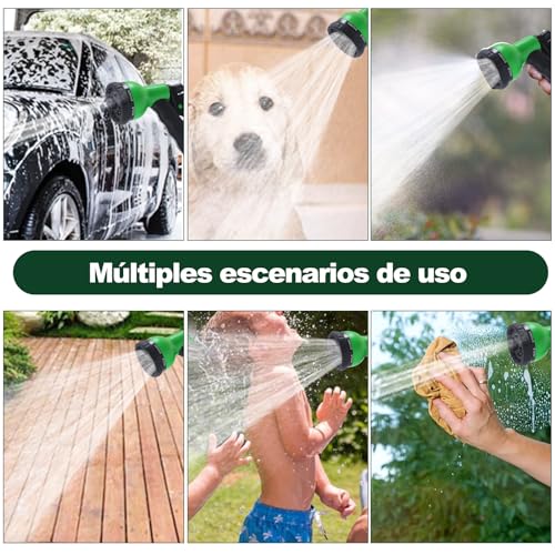Manguera de Jardín Expandible 75FT/ 22.5 Metros Manguera de Agua Flexible Tubo de Agua Retráctil Tubos de Expansión a Prueba de Fugas Multifuncional para Riego Plantas Lavado de Coche Mascotas