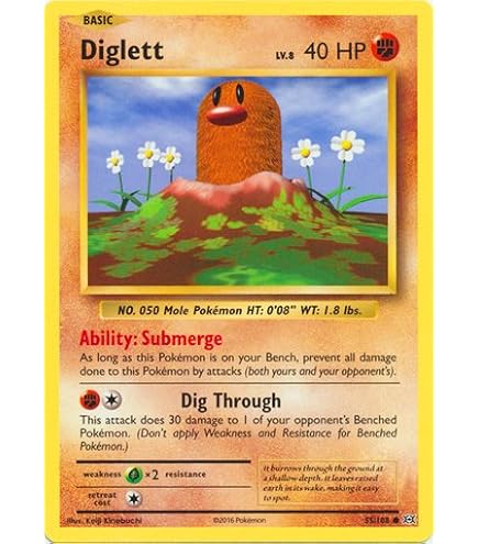 Pokemon - Dugtrio (56/108) - XY Evolutions - Reverse Holo, Board Games
