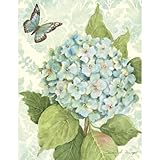 Lang Blue Hydrangea Boxed Notecard by Susan Winget, 4 x 5 Inches, 13 Cards and Envelopes (1005295)