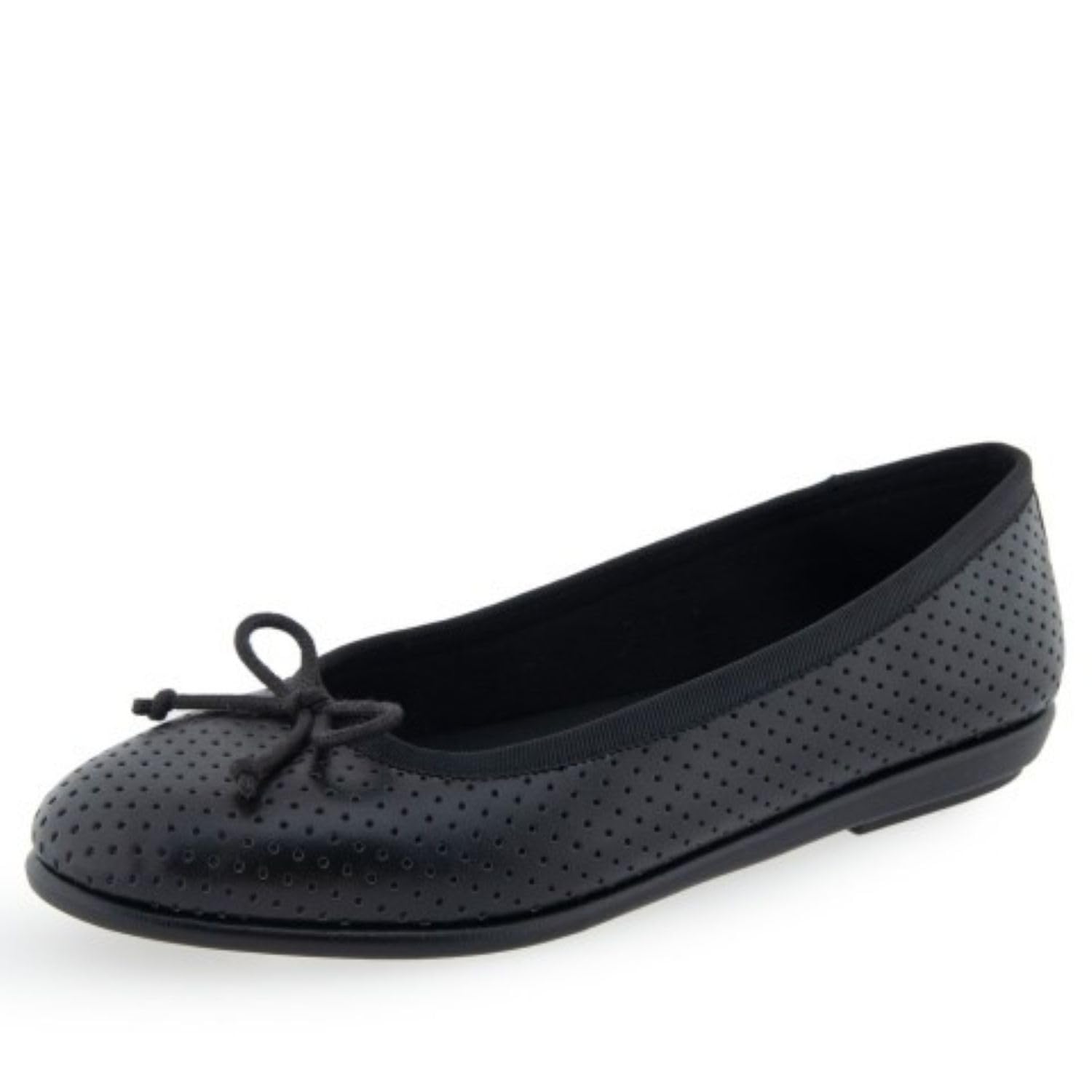 Aerosoles Women’s HOMEBET Ballet Flat, Black Perf, 5.5M