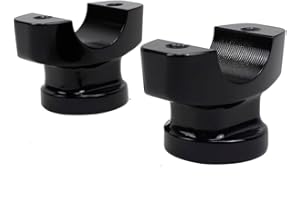 POWER JAMES Black Low Profile Straight Handlebar Risers 1 1/4 inch for Harley Davidson Breakout FXBR/S FXSB 2013-2023 with 1.