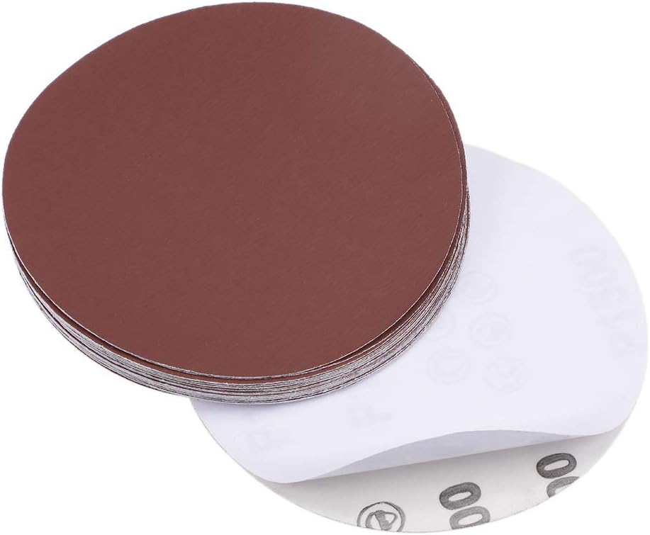 uxcell 5-Inch PSA Sanding Disc Aluminum Oxide Adhesive Back Sandpaper 80 Grit 20 Pcs - - 