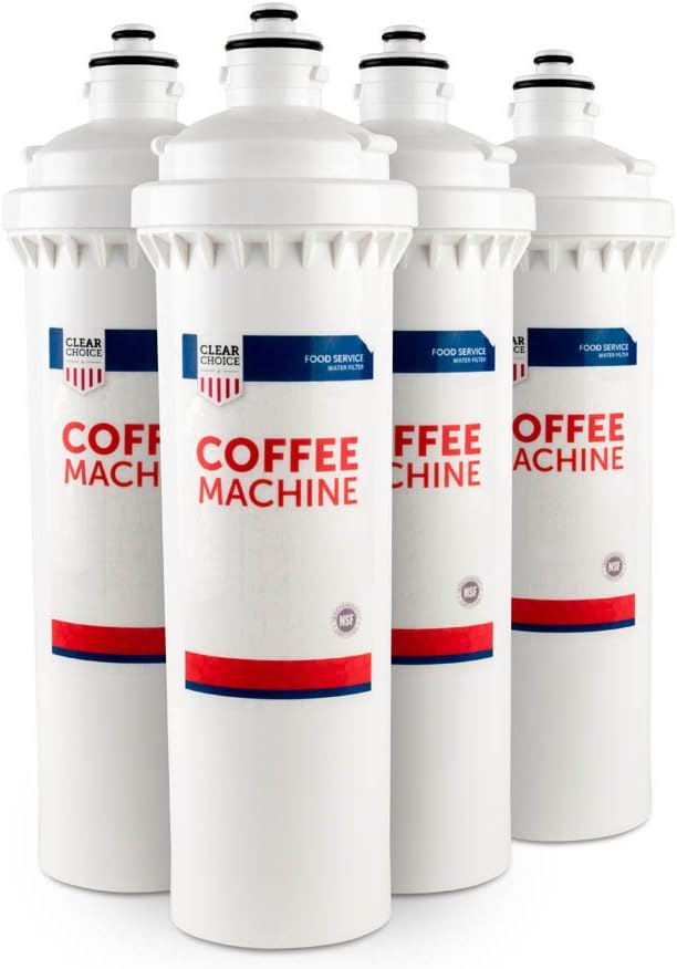 Clear Choice Coffee, Tea Filtration System Replacement Cartridge for Everpure EV9618-02 EV9618-07 EV9618-13 OCS2 Also Compatible with AquaPure AP317, Heritage EVEEV961802, Nu Calgon 9618-07, 4-Pack