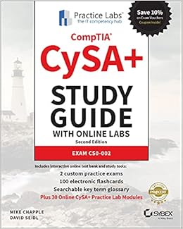 Amazon Com Comptia Cysa Study Guide With Online Labs Exam Cs0 002 Chapple Mike Books Amazon Com Comptia Cysa Study Guide With Online Labs Exam Cs0 002 Chapple Mike Books