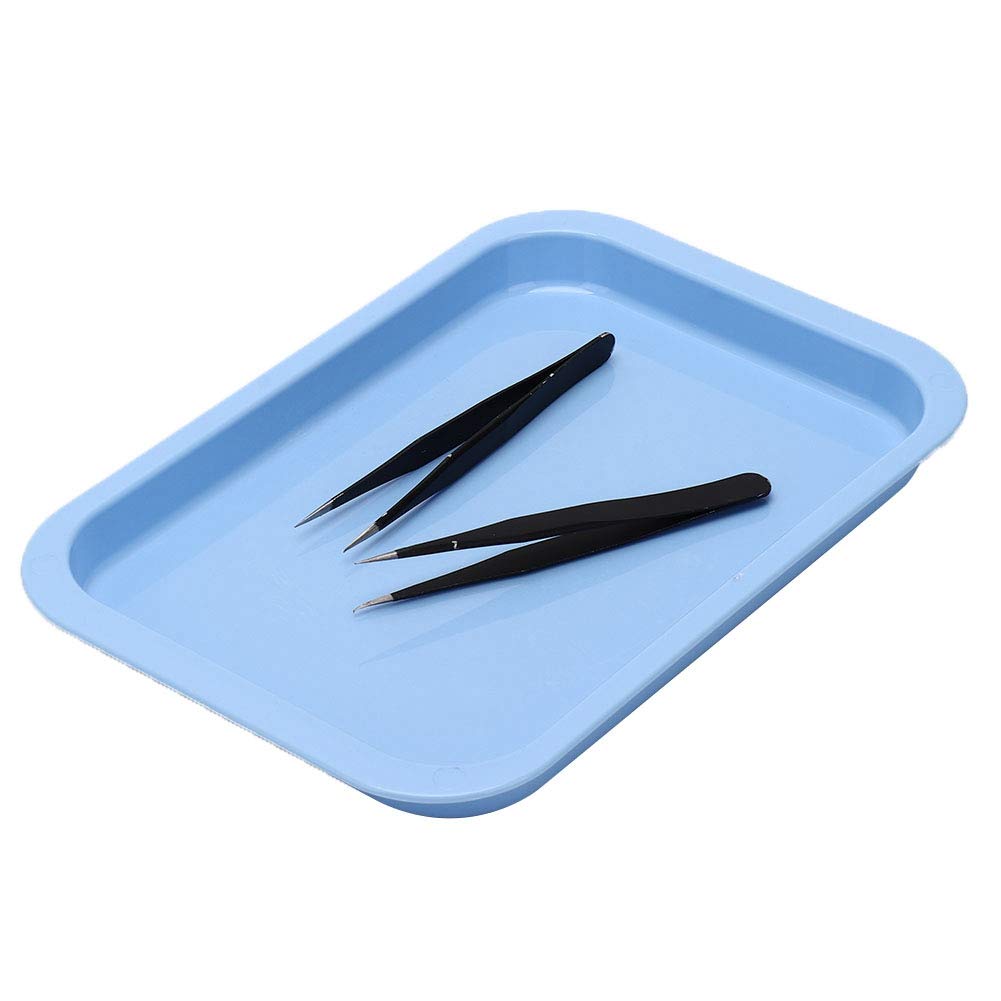 Dental Lab Tray, Plastic Dental Square Tray, Blue Oral Care Professional Dentist Clinics Individuals for Hospitals