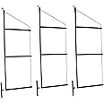 Mytee Products 3 Pack of 3 Tier Shipping Container Shelving Bracket with 18"(D) x 60"(H) - Black Powder Coated Steel Shelf Brackets for Heavy Duty Trailer Containers - Easy to Assemble & Remove