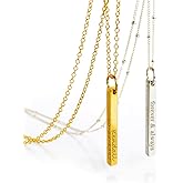 Custom Name Necklaces for Women – Carry Love Everywhere | 925 Sterling Silver Necklace with Initials | Personalized Mother Daughter Gift | Dainty, Customizable 4 Sided Pendant for Mom | Gift for Wife