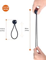 Gorffy Bungee Cord with Balls 50pcs 5.7in Tarpaulin Bungee Balls view 3