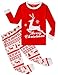 Girls Christmas Pajamas Cotton Toddler Red Reindeer Pjs Sleepwear For Kids