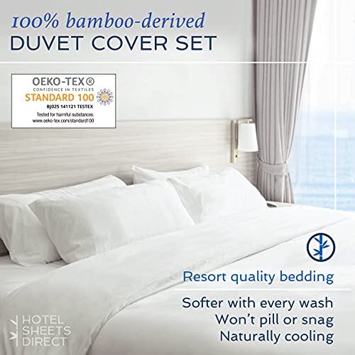 Hotel Sheets Direct Duvet Cover Bed Linen Set, 3 Piece Set, Dark Gray