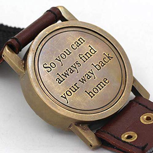 Roorkee Instruments India Wrist Watch Sundial Cuff with Quote So You can Always find You Way Back Home - Thumbnail 3
