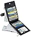 Travelambo Womens Walllet RFID Blocking Bifold Multi Card Case Wallet with Zipper Pocket Synethic Leather (black)