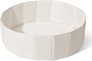 Foldable Ball Pit for Toddlers Babies Dogs Cats Infant Children, Ball Pool with Storage Bag for Boys Girls, 31 Inch Beige (Ba