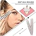 Eyebrow Hair Remover, Ruren Electric Eyebrow Trimmer for Women, Portable Painless Eyebrow Razor with Light (Battery Not Included), White