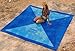 Kahuna Large Beach Blanket Sandproof - Compact Sand Free Beach Blanket, Beach Sheet, Picnic Blanket, Beach Tarp Blanket. Durable, Lightweight Nylon. with Stakes and Sand Anchor Pockets Dark Blue