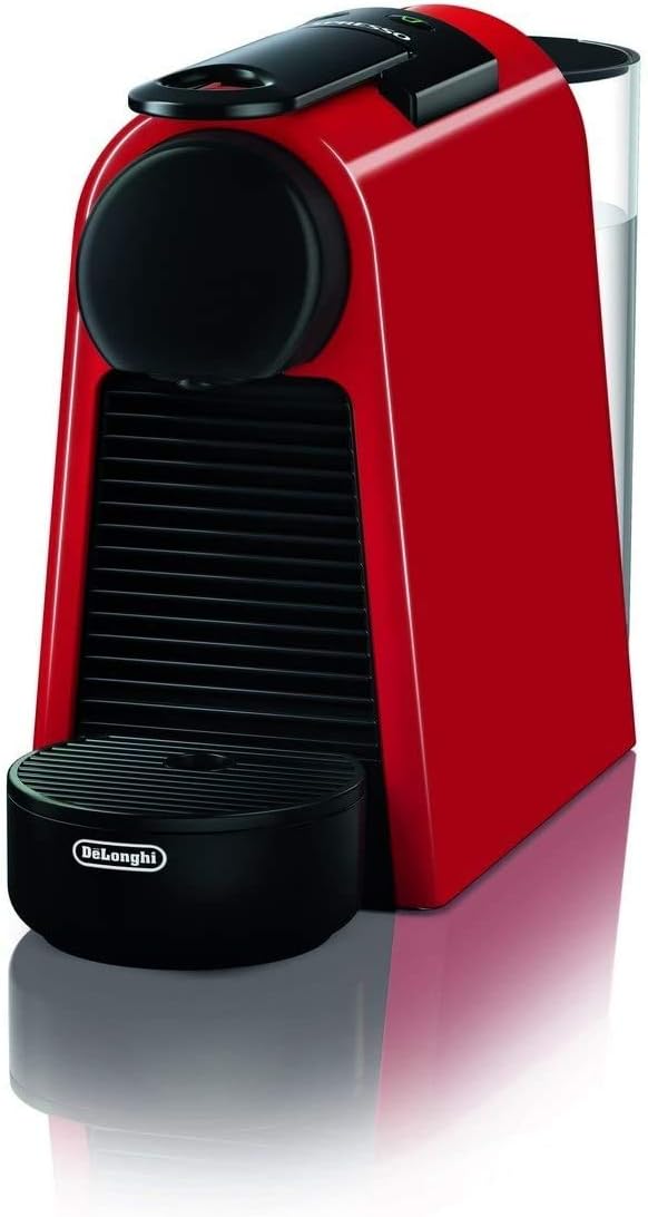 De'Longhi Nespresso Essenza Mini EN 85.R Kaffeekapselmaschine, Welcome Set mit Kapseln in unterschiedlichen Geschmacksrichtungen, 19 bar Pumpendruck, Platzsparend, Rot