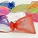 kingleder 100 PCS 4'' x 5'' Assorted Colors Size Drawstring Organza Gift Bags Jewelry Pouches Festival Wedding Party Favor Candy Bags (Multicolor, 10 X 12 cm)
