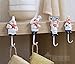Astra Gourmet Pack of 4 Resin French Chef Figurine Wall Hooks Decorative Cook Wall Mount Rack Hook Hanger(Assorted Style)