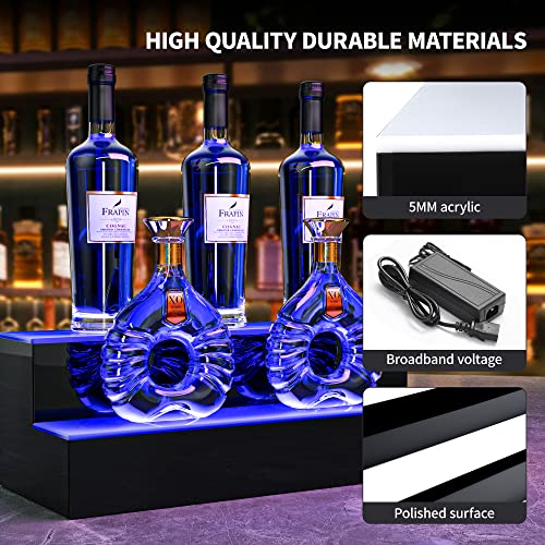 YITAHOME LED Lighted Liquor Bottle Display Shelf Supports USB