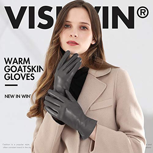 Vislivin FullHand Womens Touch screen Gloves Genuine Leather Gloves