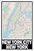 Spitzy's New York City New York 12 by 18 Inch City Map Poster, Home Wall Art Printed Bedroom Decoration, Big Apple