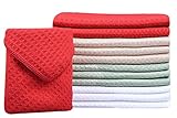 Sinland Microfiber Waffle Weave Dish Cloths Household Kitchen Cleaning Cloth Wiping Cloth Wash Cloth 13Inchx13Inch Assorted Colors 12 Pack