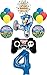 Sonic the Hedgehog Party Supplies 4th Birthday Balloon Bouquet Decorations 14pc