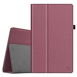 Fintie Folio Case for All-New Amazon Fire HD 10 Tablet (Compatible with 7th and 9th Generations, 2017 and 2019 Releases) - Premium PU Leather Slim Fit Stand Cover with Auto Wake/Sleep, Plum