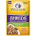 Wellness Healthly Indulgence Shreds Adult Wet Cat Food, Natural, Protein-Rich, Grain Free, 3 Ounce Pouch, 24 Pack, (Chicken & Turkey)