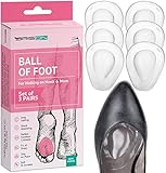 Ball of Foot Cushions for Women High Heel - 3 Pairs (6 Pieces) - Soft Gel Insole Metatarsal Pads Shoe Inserts - Mortons Neuroma Callus Metatarsal Foot Pain Relief Bunion Forefoot Cushioning
